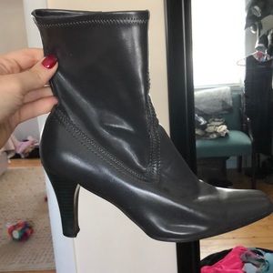 Grey ankle boots